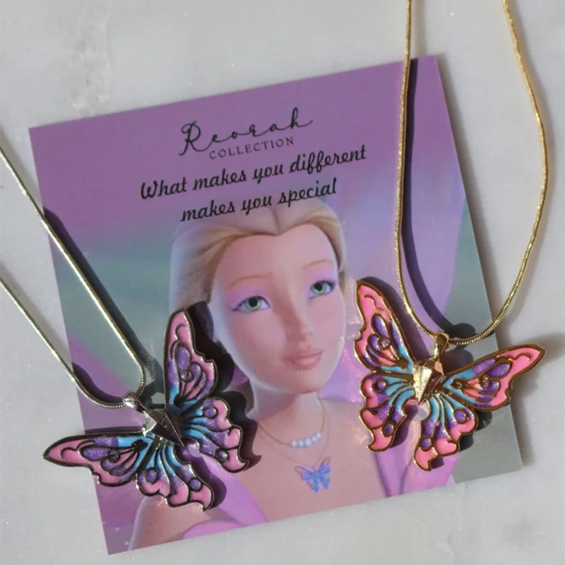 Модные женские ожерелья-бабочки тайская поп-бабочка ожерелье-чокер цепи