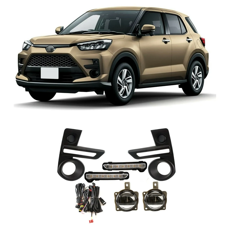 

Автомобильные светодиодные ДХО Противотуманные фары в сборе дневные хосветильник для Toyota Raize 2020 2021