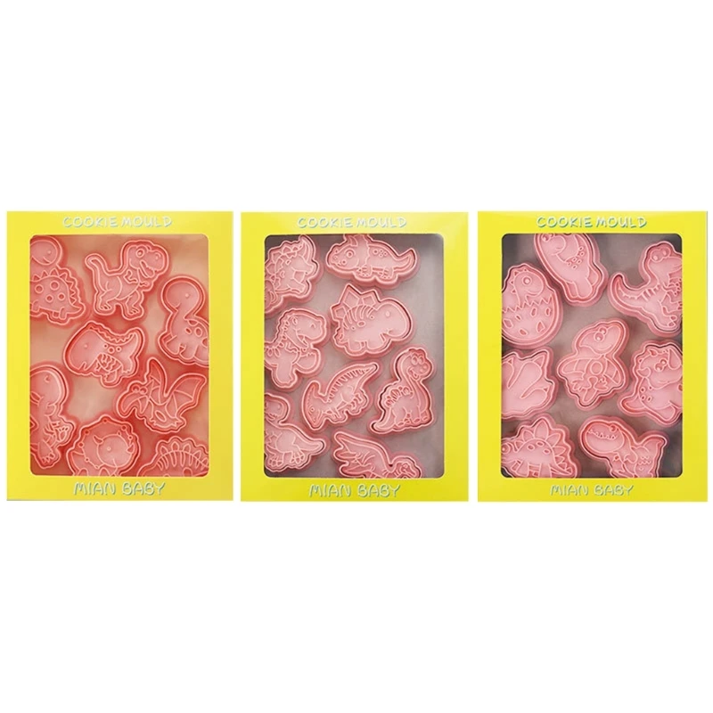 

Формочки для печенья в форме мультяшного динозавра, формочки для печенья, формочки для печенья из полипропилена, формочки для выпечки печенья Push-type