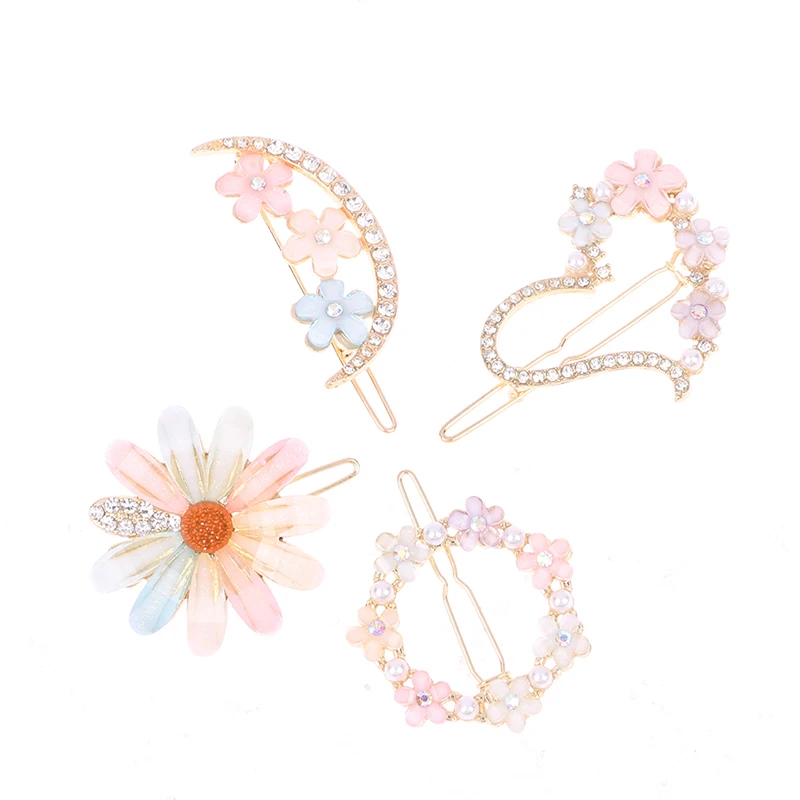 

1 шт. Стразы заколки для волос Головные уборы Детские аксессуары для волос заколки для волос модные геометрические металлические стразы Зак...