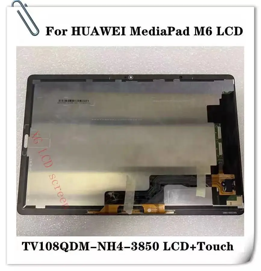 

10.8'' For Huawei MediaPad M6 SCM-W09 SCM-AL09 SM-W09 Wifi LCD Display with Touch Screen Digitizer Assembly TV108QDM LCD