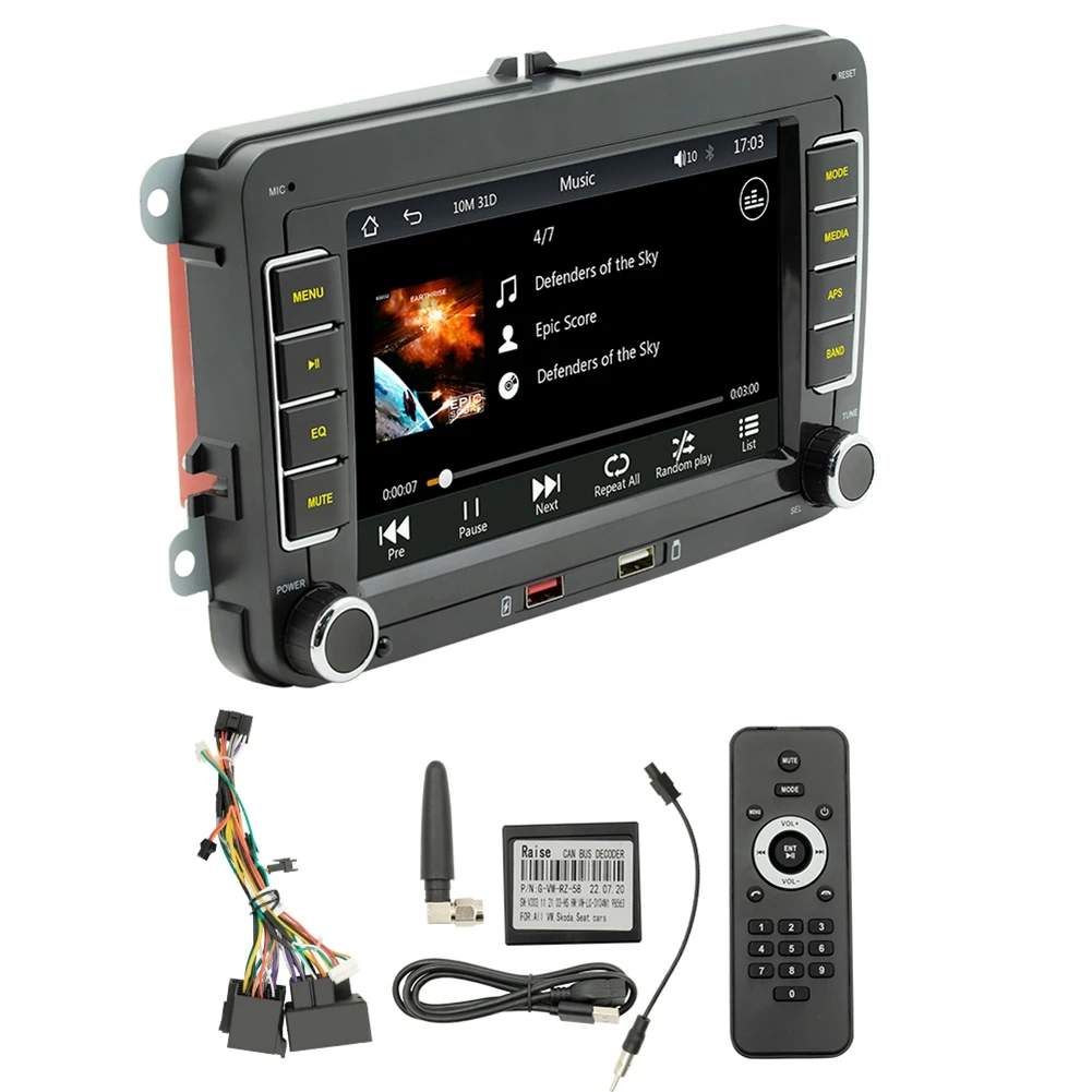 

Автомагнитола CarPlay, 7 дюймов, 2Din, Android, Bluetooth, MP5 плеер, 2USB, для VW Volkswagen/Golf Polo/PASSAT/Skoda