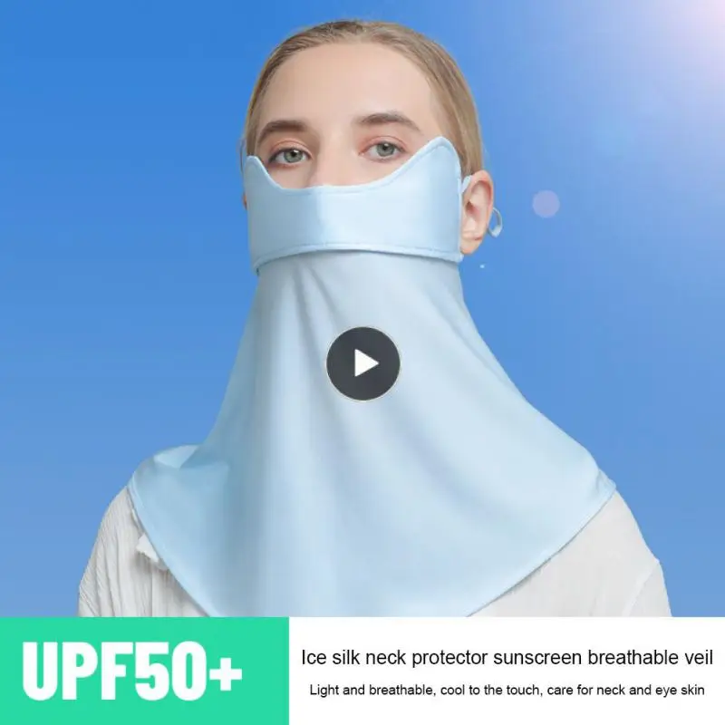 

Adjustable Uv-anti Veil Breathable Ear Hanging Facemask Outdoor Cycling Vizor Sunshade Visor Ice Silk Mask Sunshade Mask Silky