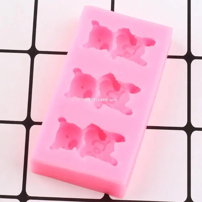 

3D Bear Silicone Mold Baby Birthday Cake Decorating Tool Fondant Chocolate Mould Dropship