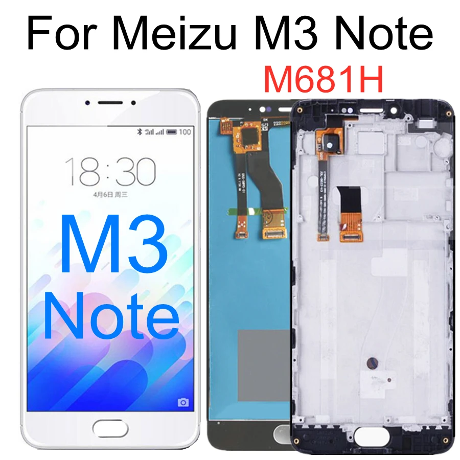 ЖК-дисплей 5,5 дюйма для Meizu M3 note M681H M681M M681Q, ЖК-дисплей для замены телефона Meilan Note3, ЖК-дисплей