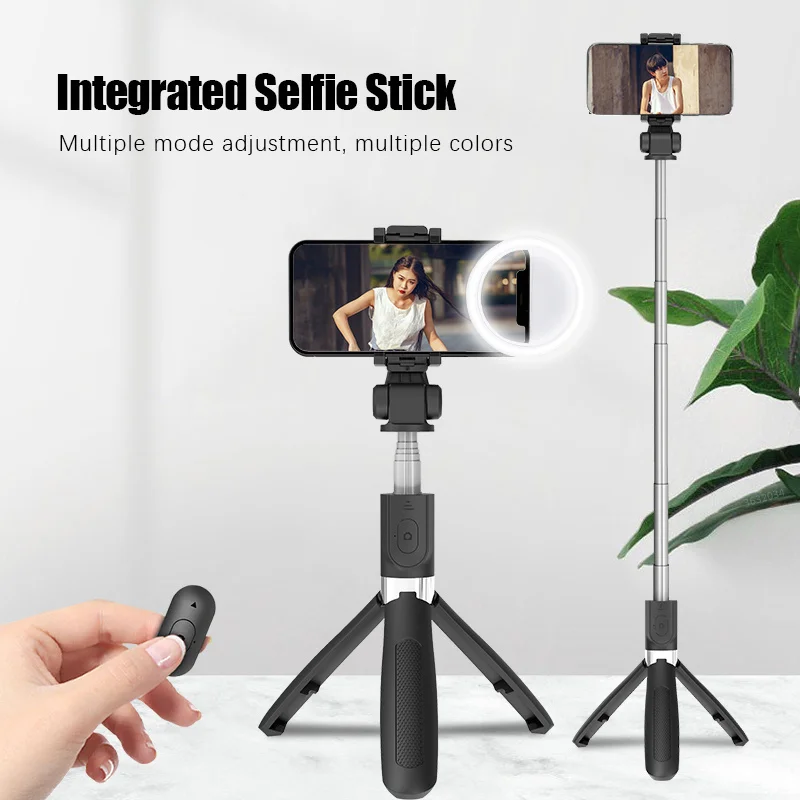 

2022 New Wireless bluetooth selfie stick With selfie Ring Light Photography Led Rim Of Lamp For Live Video Streaming Genuine