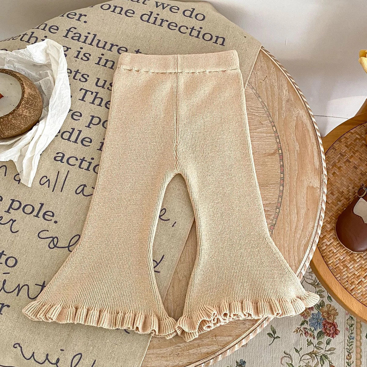 Новые модные Универсальные шерстяные трикотажные брюки для младенцев и девочек