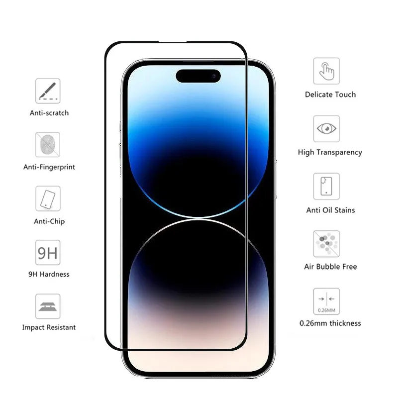 Распродажа 9H закаленное стекло для iphone 14 Pro Max 14Pro 14Plus Защита экрана pro max 3D