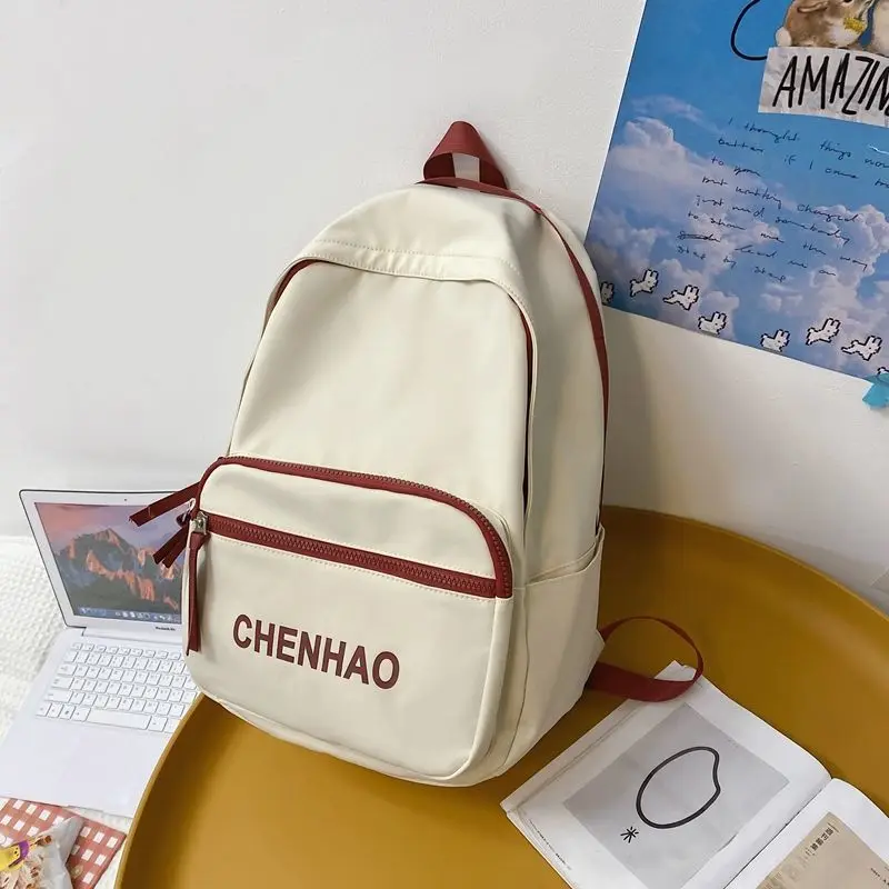 

Large Women Backpack for School Teenagers Girls University Student Bookbag Nylon Simple Casual Schoolbag 2022 Korean
