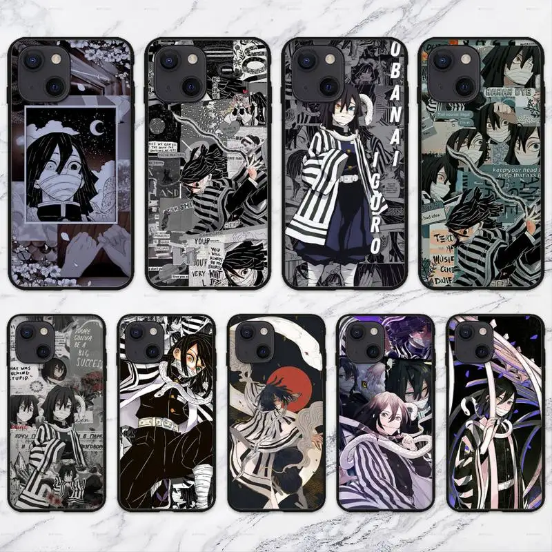 

Obanai Iguro Kimetsu no Yaiba anime Phone Case For iPhone 11 12 Mini 13 Pro XS Max X 8 7 6s Plus 5 SE XR Shell