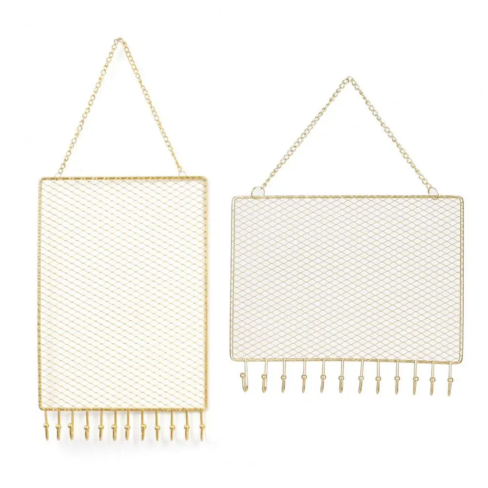 

Practical Jewelry Holder Jewelry Rectangle Attractive Hanging Hook Necklace Ring Bracelet Storage Holder