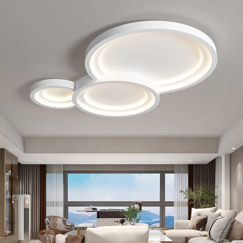 

Modern Minimalist Living Room Chandeliers Nordic Atmosphere Main Lamp Creative Hall Lamp Led Study Master Bedroom Ceiling Lights