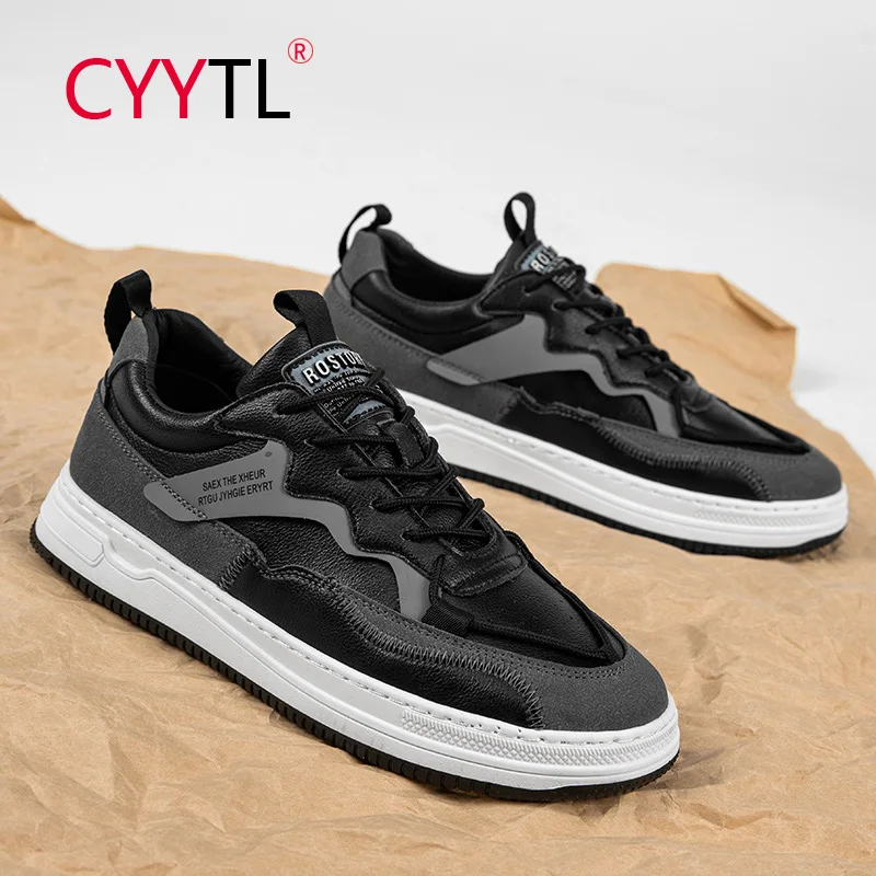 

Мужская обувь CYYTL, повседневные дышащие спортивные кроссовки для скейтборда, модные студенческие кроссовки, прогулочные кожаные кроссовки ...