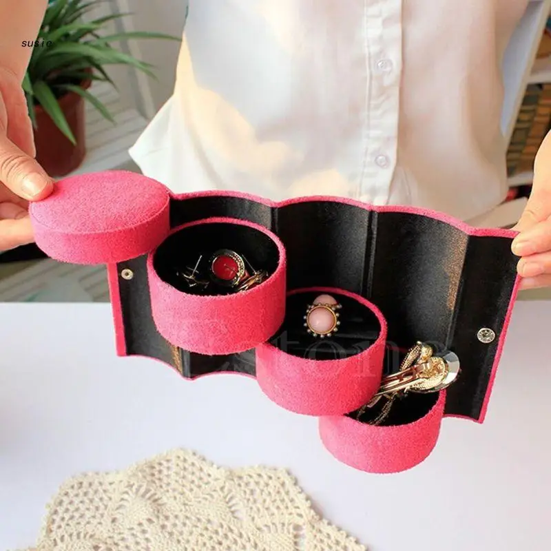 

X7YA Jewelry Ring Bracelet Earring Velvet Storage Container Organizer Box for CASE Ho
