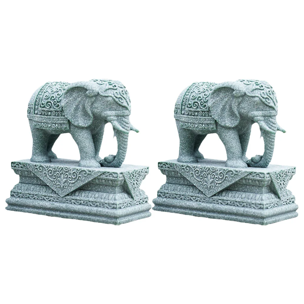 2 шт. Декор автомобиля фигурка слона для дома миниатюрные игрушки животных