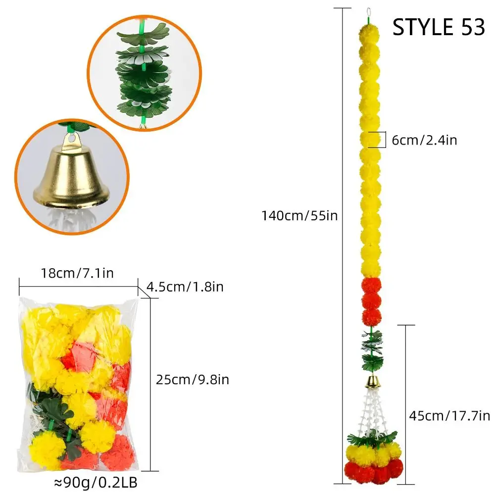 140-160 см гирлянда из календула цветок искусственный фестиваль венок орнамент