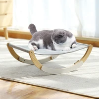 2 in 1 cat bed for cats wood shakeable cat lounger hammock seat chair furniture cats house detachable anti slip home stable