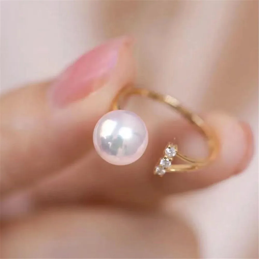 Wholesale Classic 925 Silver Ring Accessories Settings Adjustable Blank Pearl Ring Setting Base For Women Diy Jewelry Making