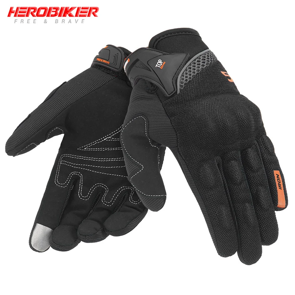 Breathable Motorcycle Gloves Moto Full Finger Glove With Protection Summer Riding Racing Accessories Waterproof Moisture Wicking