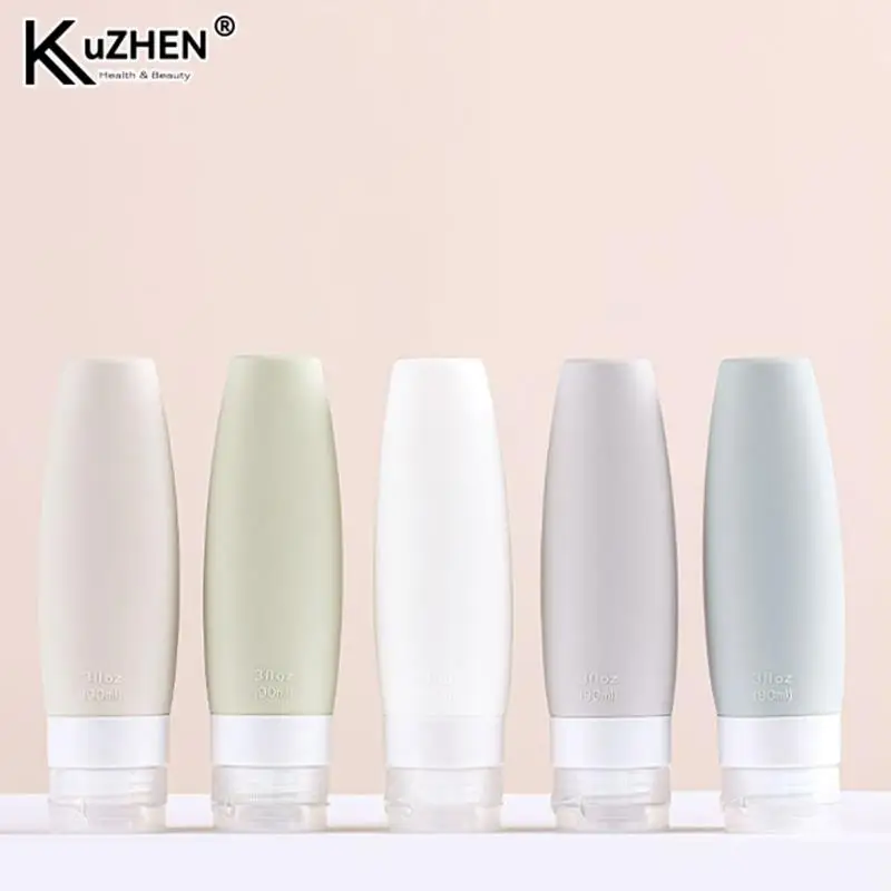 

60/90ML Silicone Refillable Bottle Empty Travel Portable Packing Press For Lotion Shampoo Cosmetic Squeeze Containers Tools