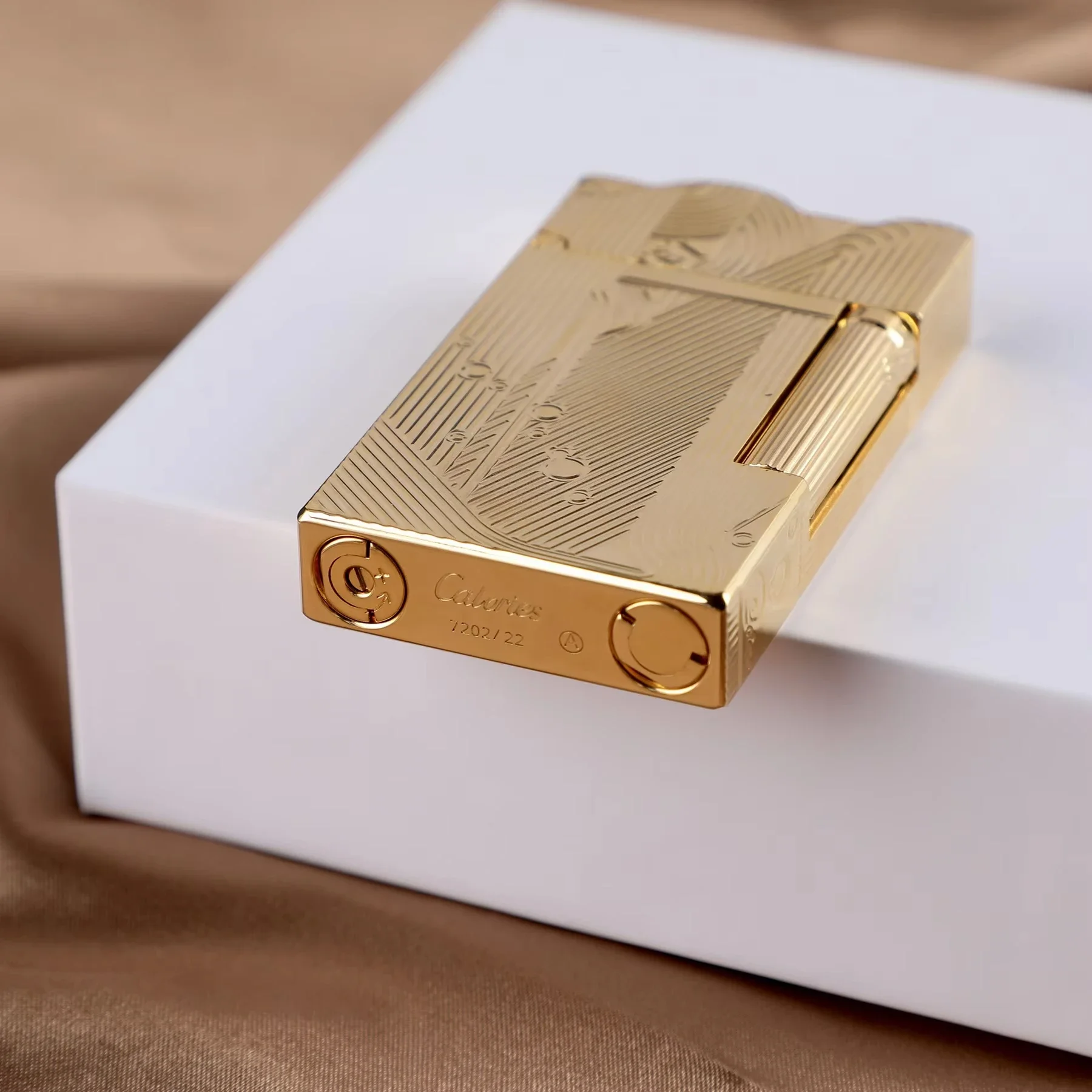 Золотая зажигалка с узором русалки для сна, винтажная зажигалка для курения сигарет, газовая зажигалка из чистой меди, классические звуковые металлические зажигалки, подарок, ветрозащитная (art.: 3920cd78418fe) - 3920cd78418fe