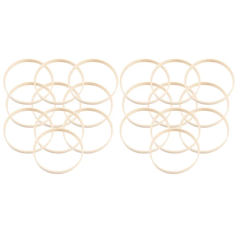 

40Pcs Wooden Bamboo Dreamcatcher Rings Hoops Round Hoops Macrame Rings For DIY Craft Dream Catcher Making Circles 23Cm