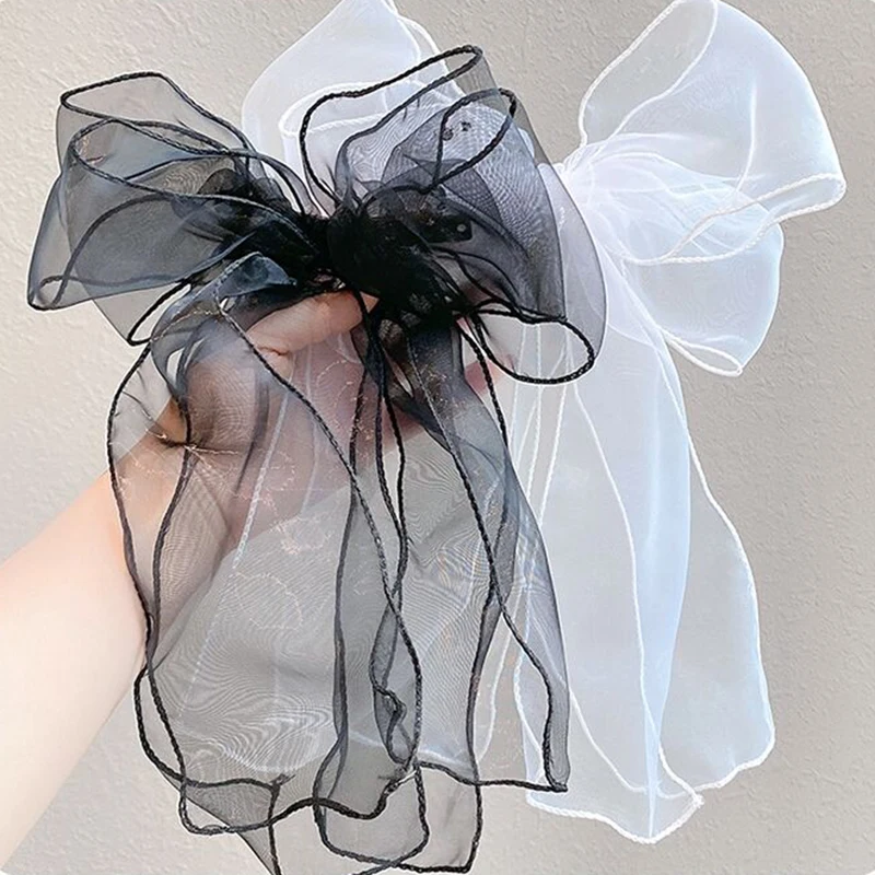 Фата свадебная с бантом белая черная жемчугом новая весенняя женская