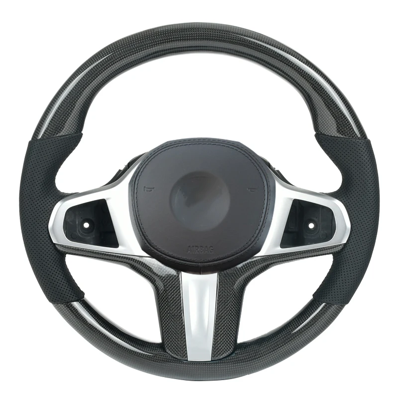 

100% реальное углеродное волокно гоночное рулевое колесо, совместимое с BMW G20 G 20 325i 330i 3 серии 2019 2020 2021