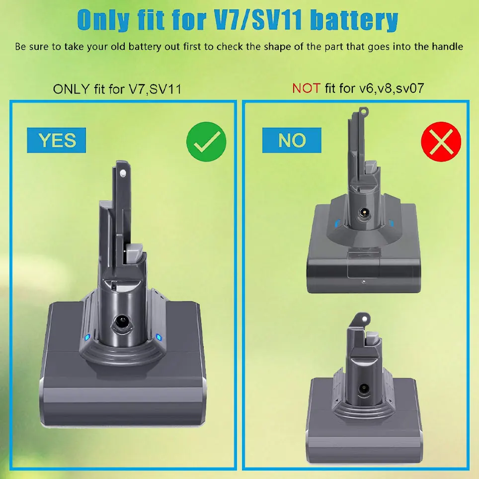 

Сменный аккумулятор V7 2022, совместимый с аккумулятором V7 Absolute V7Motorhead Pro V7 Trigger V7 пушистый V7HEPA Li-Ion SV11