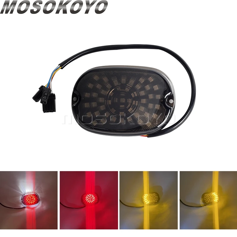 

Светодиодный задний фонарь, стоп-сигнал, дымовая линза с указателем поворота для Harley Touring Dyna Softail Sportster CVO Road King Electra Glide