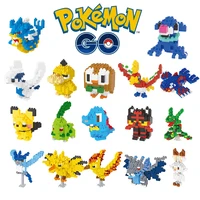 pokemon building blocks animal model assembled cartoon anime pikachu mini action figures educational game children toy gift