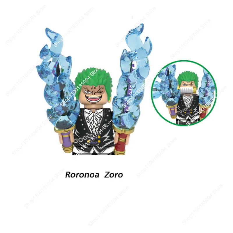 Горячие игрушки новые строительные блоки ONE PIECE Monkey D Luffy Roronoa Zoro Sanji Sabo серебряные