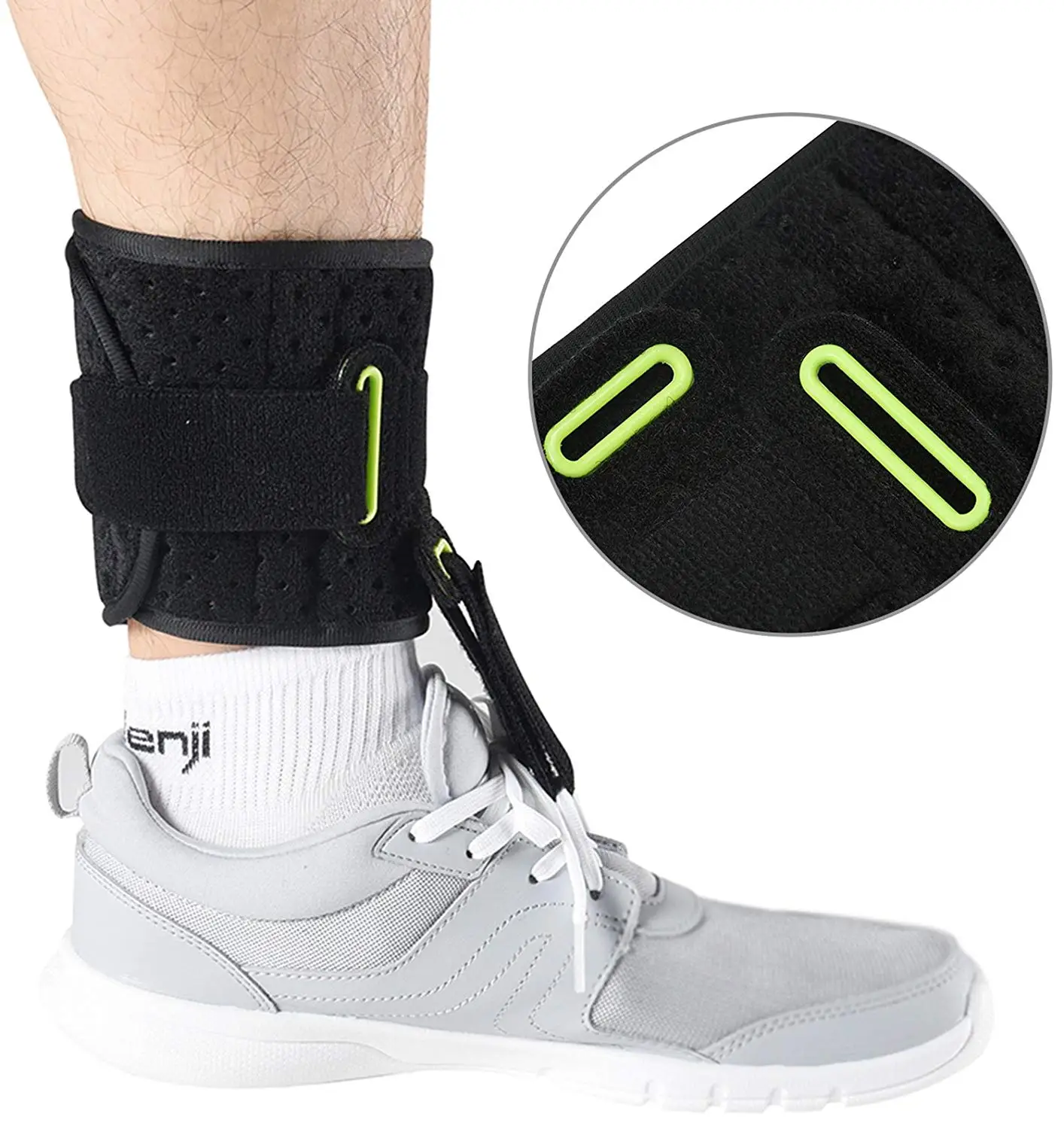 

Braces Supports Adjustable Ankle Foot Support Brace Plantar Fasciitis Foot Drop Foot Cramp Prevent Foot Stabilizer Pain Health