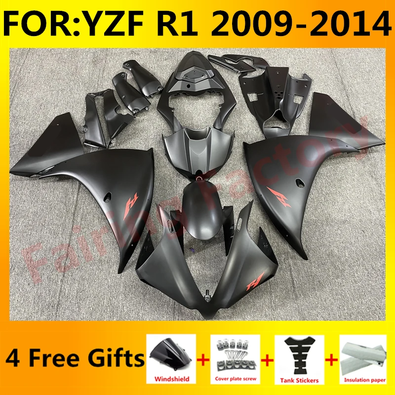 

Новый комплект обтекателей для мотоцикла ABS подходит для YZF R1 YFZ-R1 2009 2010 2011 2012 2013 2014 комплект обтекателей для кузова матовый черный