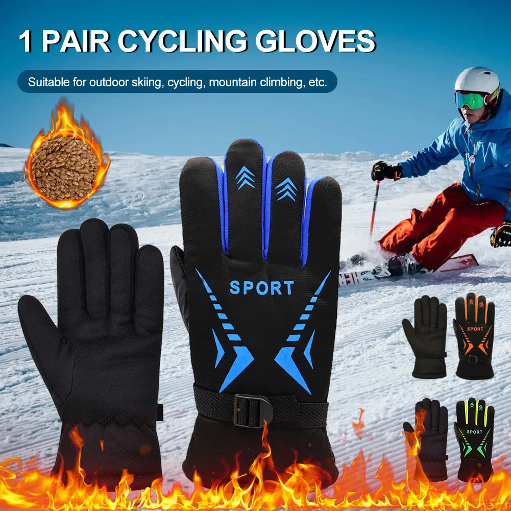 

Cycling Gloves for Men Autumn Winter Warm Driving Gloves Touchscreen Non-Slip Grip Waterproof for Outdoor Travel Sports Skiing