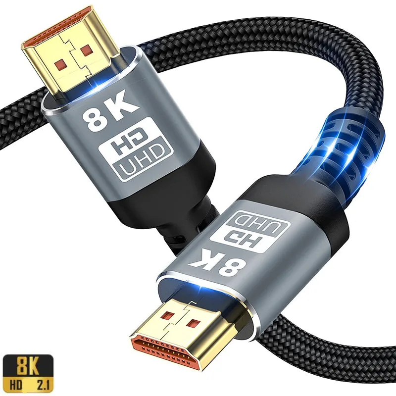 

8K 60HZ HDMI Compatible Cable 1m 2m 3m 5M HDMI 2.1 for Xbox PS5 PS4 Laptops HDMI Compatible Splitter Digital Cable Cord 4K 120Hz