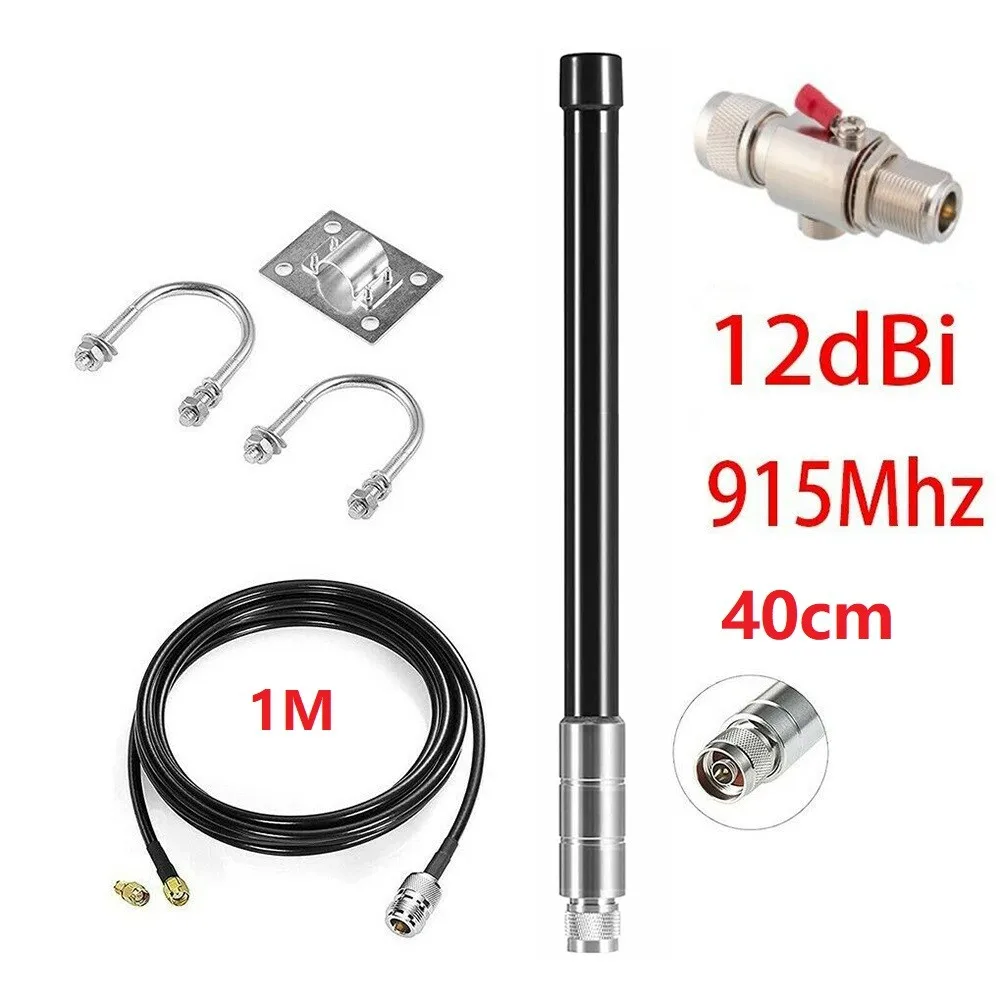 

Antenna Kit 12DBi Helium Hotspot Miner Outdoor 915 Mhz LoRa Antenna 32/40/45/50/55cm For RAK Nebra Bobcat