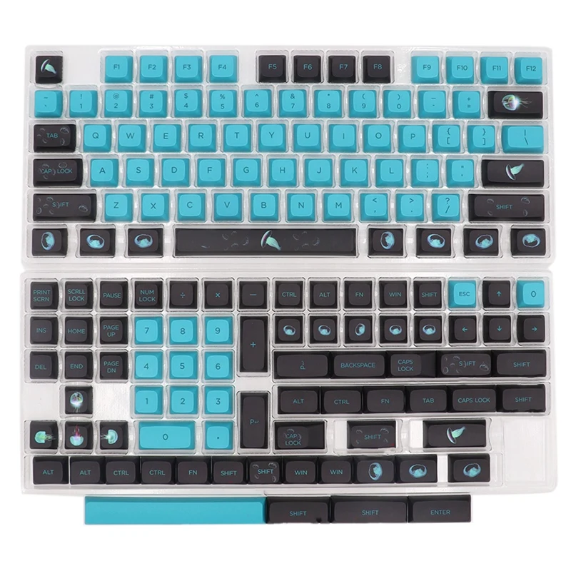 

Медуза тема Ethermal краска сублимационные шрифты PBT Keycap для проводной USB механической клавиатуры 150 колпачки