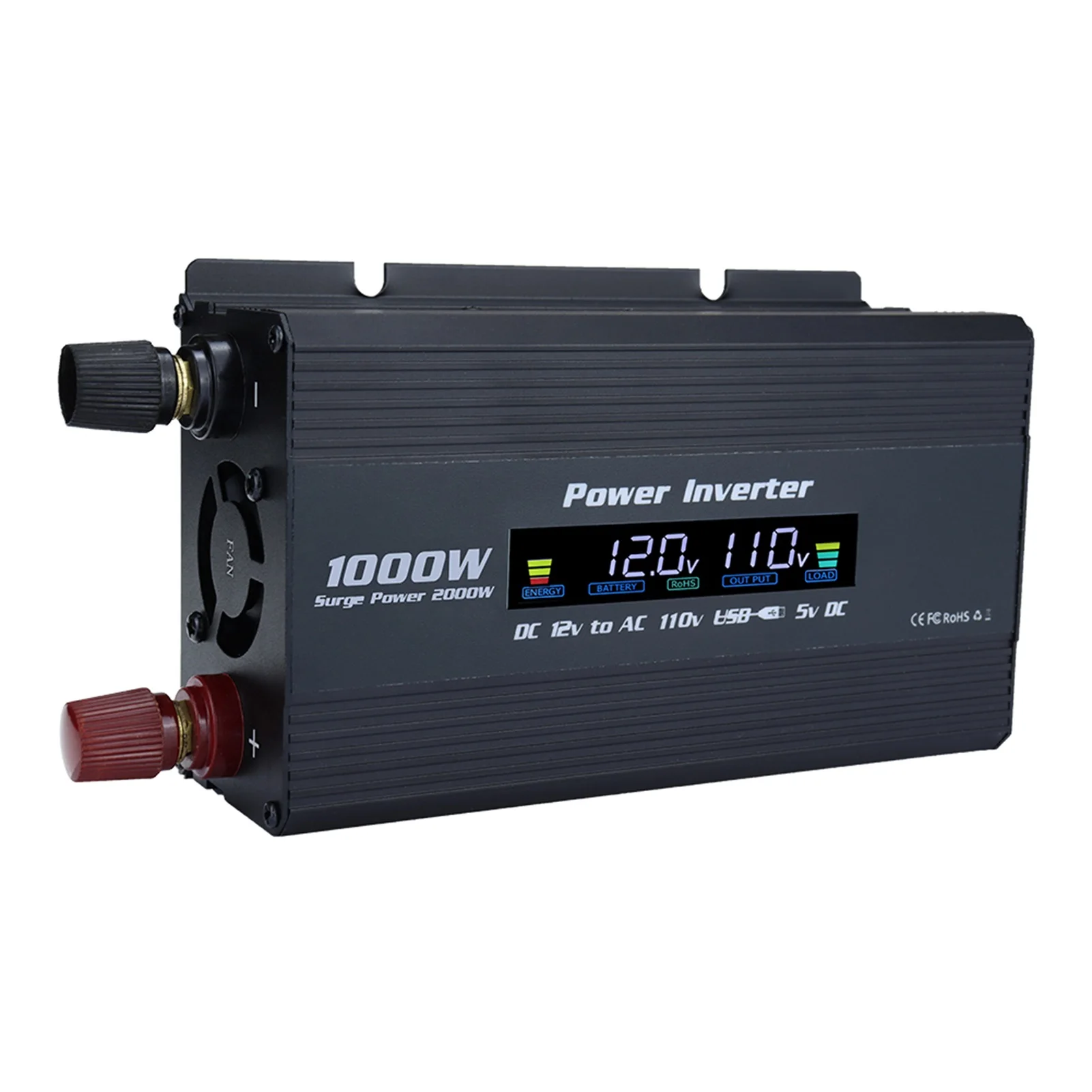 

1000W/2000W Car Power Inverter Vehicle Converter With LED Display LED Sine Waving Car Converter For Travelling Camping Power