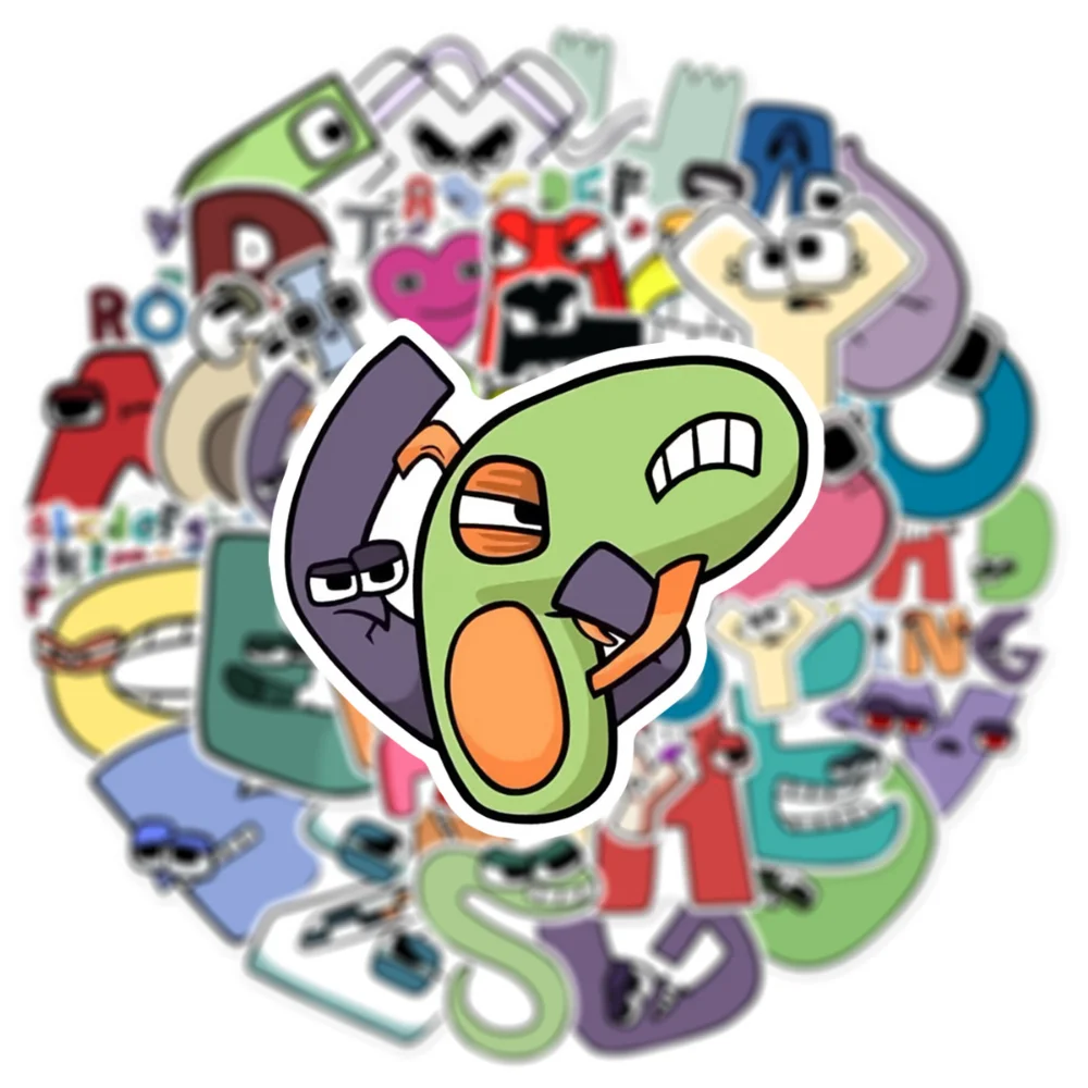 

10/50 шт., стикеры с мультяшными цифрами