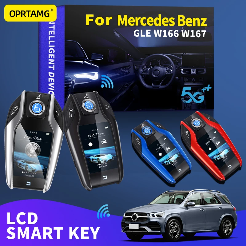 

Чехол для смарт-ключа с ЖК-дисплеем OPRTAMG для Mercedes Benz GLE W166 W167 2001 2002 2003 2004 2005 2006 2007 2008 2009 2010 2011 2012 2013