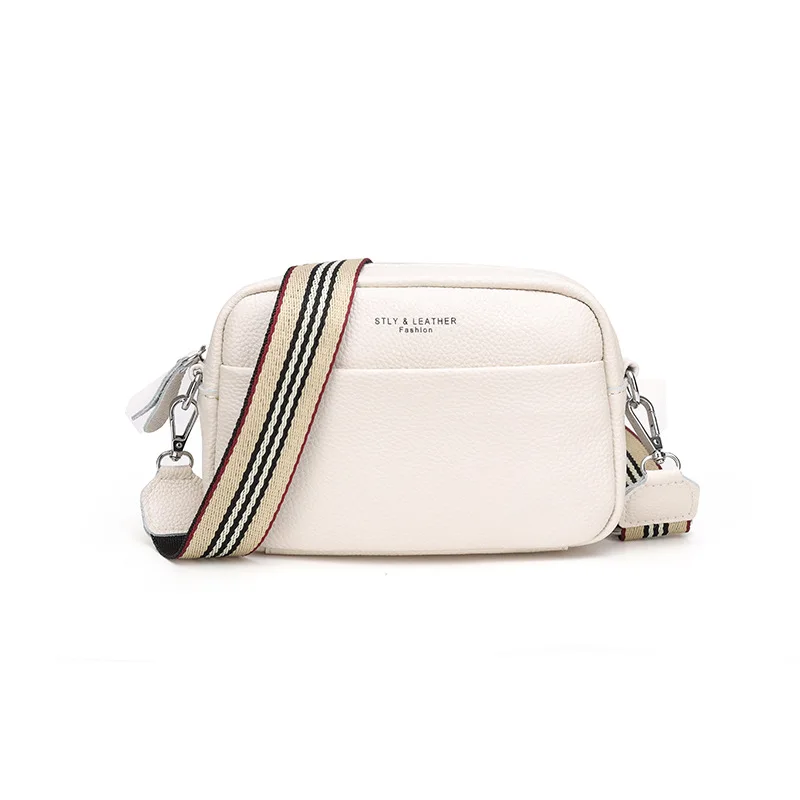 

Widen Strap Crossbody Cell Phone Shoulder Bag Genuine Leather Messenger Bags Fashion Daily Use For Women Wallet HandBags