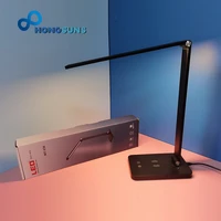 modern led desk lamp wireless charging led reading light brightness adjustable bedroom usb led table lamp 5 modes