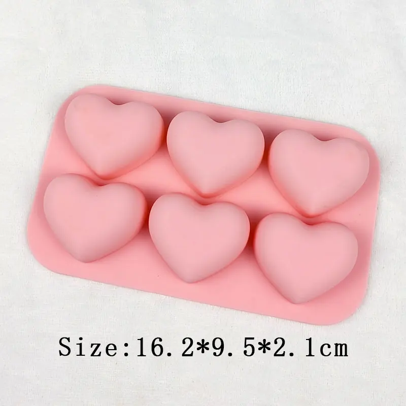 

Силиконовая форма для выпечки сердце 6 шт