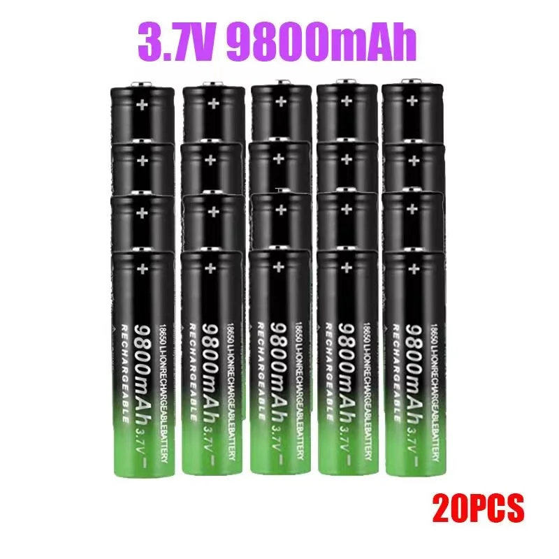 

2 ~ 10PCS 18650 Batterie 3,7V 9800 MAh Batera Recargable De Li-Ion Para Linterna LED Caliente Nueva De Alta Calidad