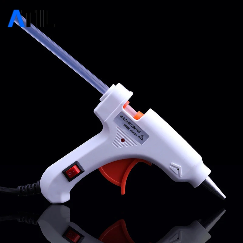

20W Hot Melt Glue Gun with Glue Stick 7mm 110V-240V Mini Removable Thermo with Holder Electric Heat New Non Dripping Glue Gun