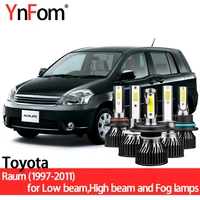 ynfom toyota special led headlight bulbs kit for raum exz10 ncz20 1997 2011 low beamhigh beamfog lampcar accessories