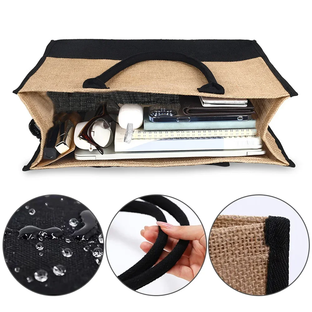 Многоразовые парусиновые сумки винтажные джутовые простые мешки с имитацией