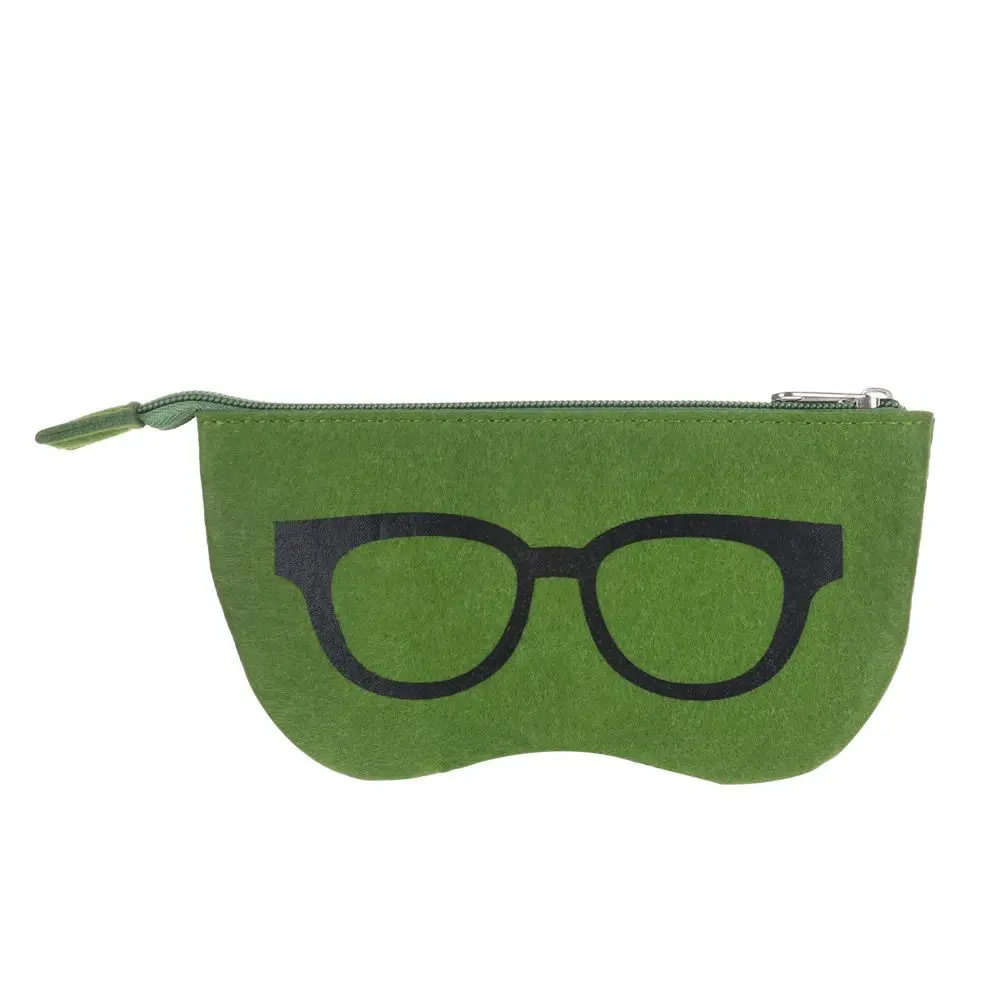

Unisex Felt Glasses Case Bag Sunglasses Case Box Portatives Soft Zipper soleil Lunettes de soleil Protector Sunglasses Pouch