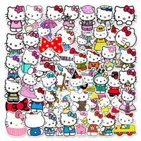 103050pcs hello kitty stickers anime graffiti guitar fridge car diary waterproof kawaii decals cute cartoon stickers for girls